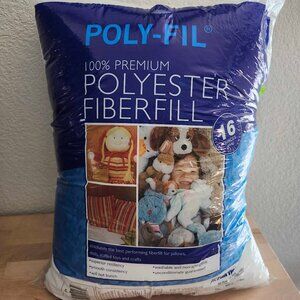 NIP Fairfield Poly-Fil Polyester Fiberfill Stuffing 16oz Bag - Craft Plushies